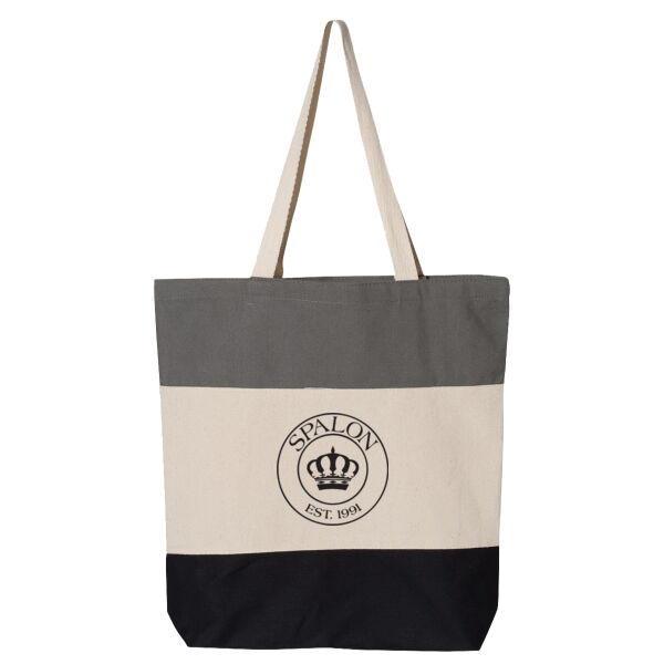 Q-Tees - 11L Tri-Color Tote - Printed Logo Thumbnail