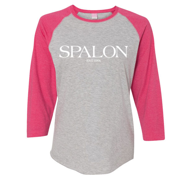 LAT - Women's Baseball Fine Jersey Three-Quarter Sleeve Tee - Printed Logos Thumbnail