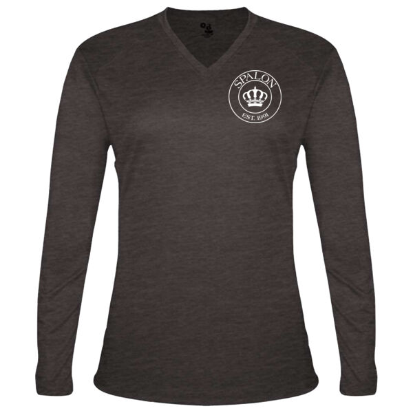 Badger - Women's Tri-Blend Long Sleeve T-Shirt - Printed Logos Thumbnail