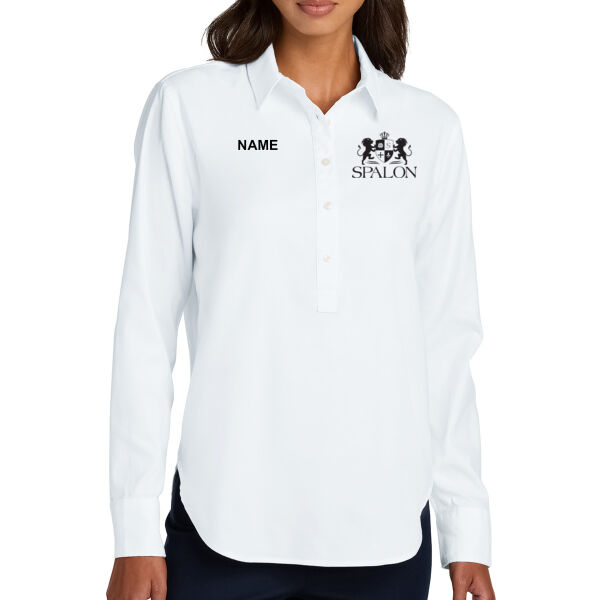 Mercer+Mettle® Women’s Long Sleeve Modern Oxford Shirt - Embroidered Logo **Add Name For $5** Thumbnail